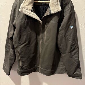 Kuhl Dark Brown Jacket with Cream Collar